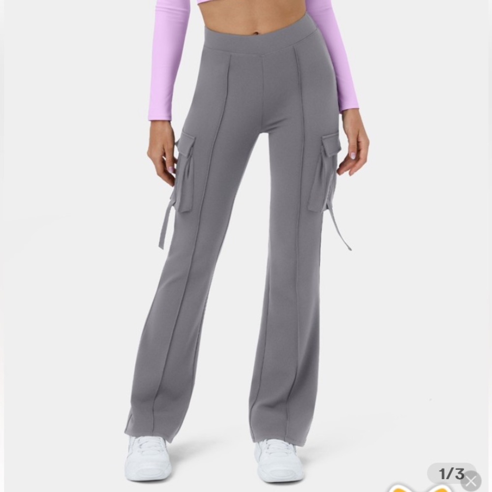 Halara flare cargo flap pocket leggings